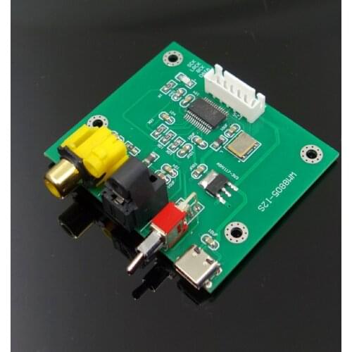 2021 Free Shipping WM8805 Coaxial Fiber Input / I2S Output Conversion Board