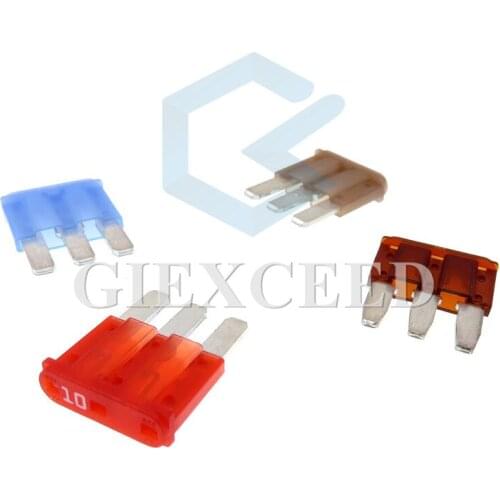 5 Pcs Micro3 Automotive Car Fuse 3 Pin High Quality PEC Fuse For Ford Focus Mondeo Dodge JEEP 5A 7.5A 10A 15A 20A 25A 30A
