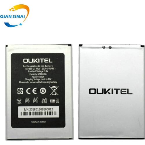 5PCS New High Quality Oukitel U7 plus Battery For Oukitel U7 plus Mobile Phone