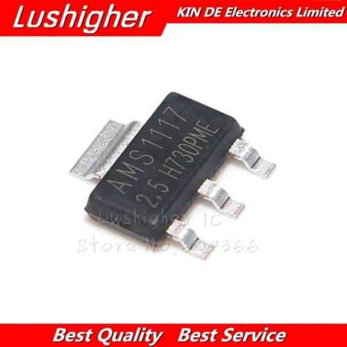 50pcs AMS1117-2.5 AMS1117 2.5V 1A SOT-223 Voltage Regulato New Original