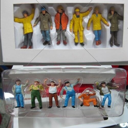 6pcs/Set 1/50 Scene Accessories Colorful Set Male Building Construction Figures For Collection Gifts