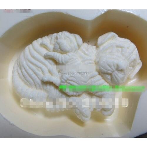Free shipping Tiger Modelling soap mold silicone cake mold fondant chocolate mold handmade soap mold