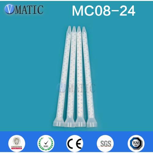 Free Shipping High Quality Plastic 10Pcs Resin Static Mixer MC08-24 Mixing Nozzles