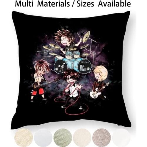 Chibi One Ok Rock Pillow Case Throw Pillow Cover Cotton Linen Flax One Ok Oor Chibi Taka Toru Ryota Tomoya Music Band J