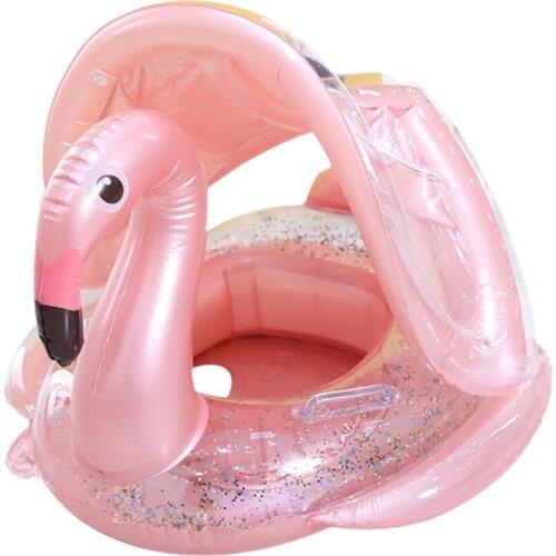 Flamingo Baby Swimming Float Ring Swim Trainer Newborn Baby Kid Summer Outdoor Beach Water Bath Toy Swimming Pool Accessories
