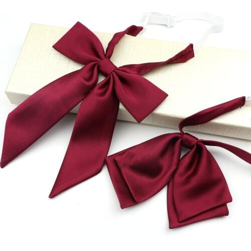 Formal Solid Color Ladies Bowtie Girl Summer Colorful Uniform Ties Women Business Wedding Cravat Vintage Neck Wear Accessories