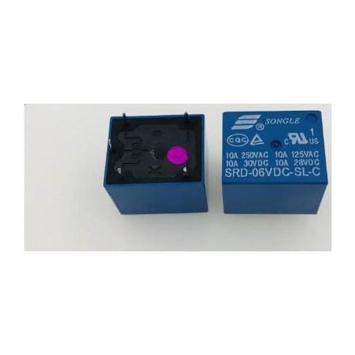 HOT NEW 6V relay SRD-06VDC-SL-C SRD-6VDC-SL-C SRD06VDCSLC 6VDC 6V DC6V 10A 250VAC 5PIN