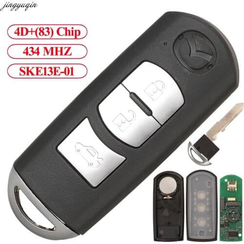 Jingyuqin Remote Control Car Key 4D+(83) 434MHZ SKE13E-01 For Mazda 3 6 Axela Atenza CX5 CX4 CX3 MX5 CX-4 CX-5 CX-7 2014-2017 3B