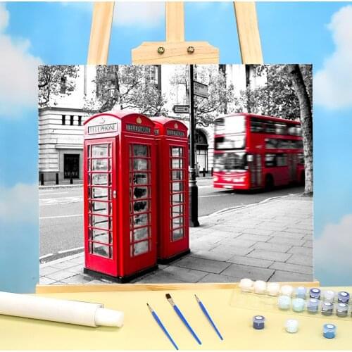 Red Umbrella Rose Flower Paint By Numbers Set Acrylic Paints 50*70 Picture By Numbers Photo New Design For Children Art