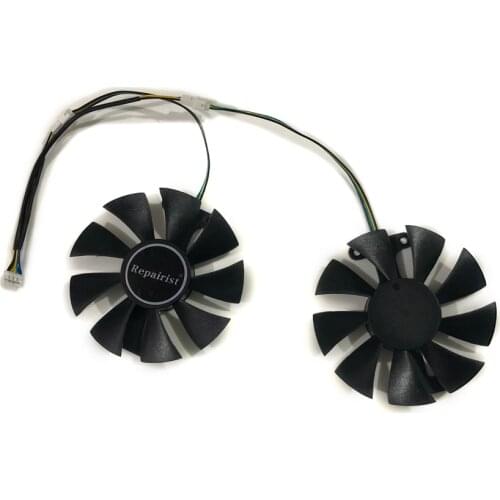 2pcs/lot AXRX 470/480 4GBD5 GPU Graphics Cooler VGA Fan For PowerColor Red Devil RX470 RX480 Video Cards Cooling As Replacement