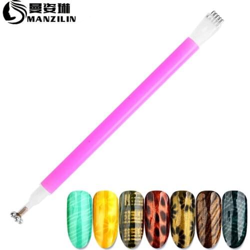 Nail Art Magnet Stick Cat Eyes Double Headed Magnet for Nail Gel Polish 3D Line Strip Effect Strong Magnetic Pen Tools