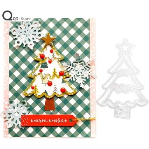 Christmas Tree Metal Cutting Dies for Scrapbooking Mold Cut Stencil Handmade Tools DIY Card Make Mould Model Craft Decoration