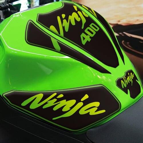 Motocross Motorcycle Sticker 3D Tank Pad Decal Accessories For Kawasaki Ninja 400 Ninja400 NJAJA 400 Reflective Sticker