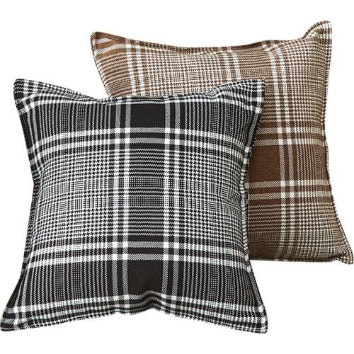 New Britanica Plaid Washed Cotton Pillowcase 45X45CM Yarn Dyed Plaid Pattern Hot Modern Fashion Sofa Couch Pillow Cushion Covers