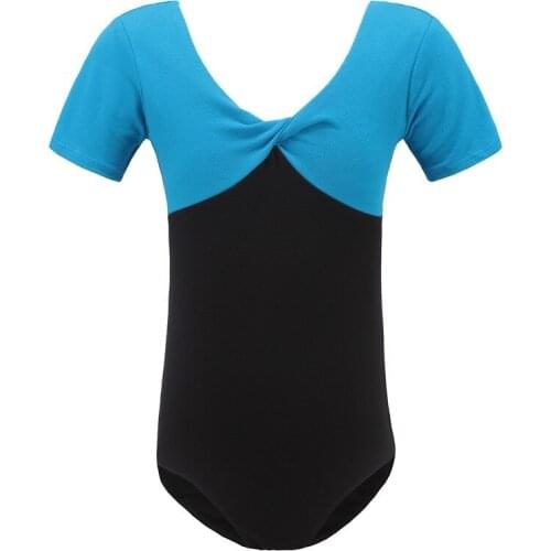 New Ballet Dance Leotard Child Ballet Leotard Pure Color Stitching Leotard Kid Ballet Leotard Ballerina Dancewear Stage Costume