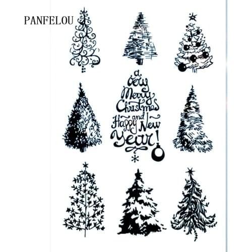 NEW 11*16 Easter tree Transparent Silicone Rubber Clear Stamps Scrapbooking/DIY Easter Happy New Year wedding cards