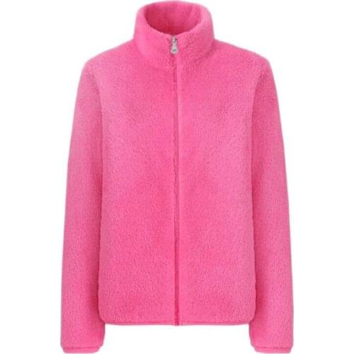 Fall Winter Fleece Warm Jacket Coats Womens Plus Sizes Soft Cardigan Sweatshirts with Pockets Women Casual Female Clothes M-4XL