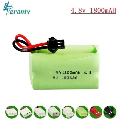 1800mah 4.8v Rechargeable Battery For Rc toys Cars Tanks Robots Gun NiMH Battery AA 4.8v 2400mah Batteries Pack For Rc Boat 1PCS