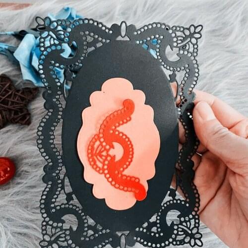 Rectangle frame background hole lace oval Metal Cutting Dies DIY Scrapbook Paper Cards Embossing Craft Die Cut handmade craft