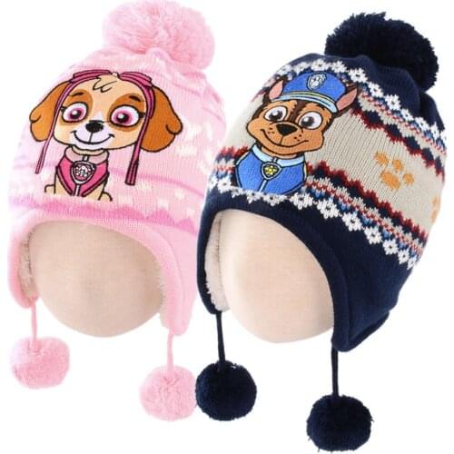 2019 Genuine PAW Patrol caps Cotton Cute Chase Skye Chapeau Puppy Print autumn winter warm hat Ear protection Christmas gift