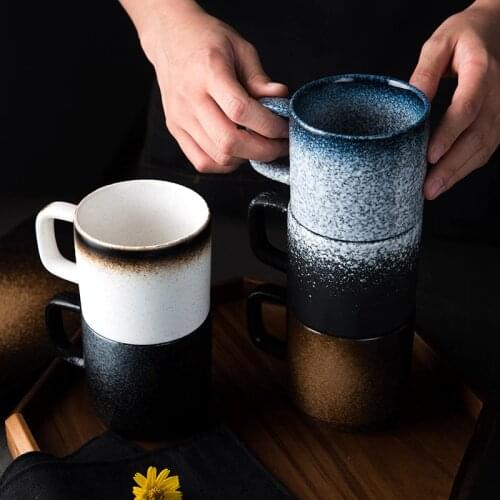 Japanese Style Ceramics Glass Coffee Mug Office Snowflake TeaCup Household Milk Drink Juice Cup Black Tea Cup Scented Tea Gifts