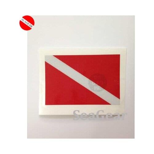SCUBA diving sticker diving flag sticker 3M diving car sticker size 12x8.1cm marker