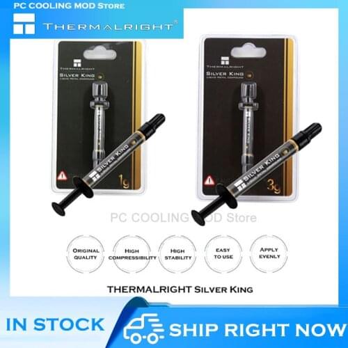 Thermalright Silver King Thermal Silicone Grease Paste liquid Metal Compound 79W/m-k For CPU Cooler Heat Dissipation 1g 3g