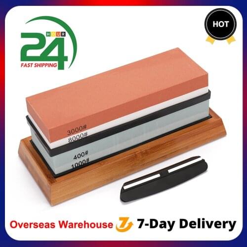Knife Sharpening Stones Set Knife Sharpener 400/1000 3000/8000 Grit Grindstone Professional Whetstone Grinding Stone for Knives