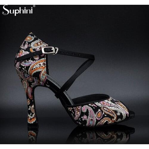 【Malibuu】Salsa X Strap Open Toe Latin Salsa Dancing Shoes