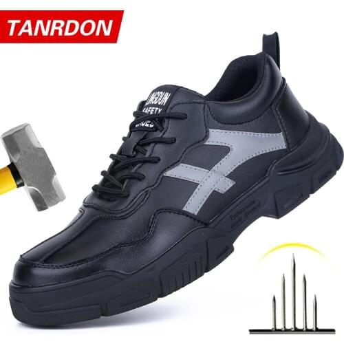 High Quality Mens Boots Safety Shoes Steel Toe Puncture-Proof Work Boots Lightweight Safety Work Shoes Men Indestructible Shoes