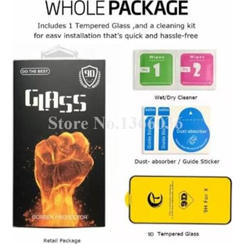 For iPhone XS XR XS max 7 8 Plus Screen 9D Premium Tempered Glass Film Anti-Cratch Screen Protector High Quality For iPhone XS