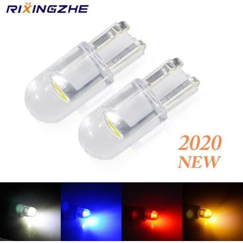100PCS T10 LED W5W LED WY5W 168 501 2825 COB LED Car License Plate Light Wedge Parking Light Side Door Bulb Instrument Lamp Auto