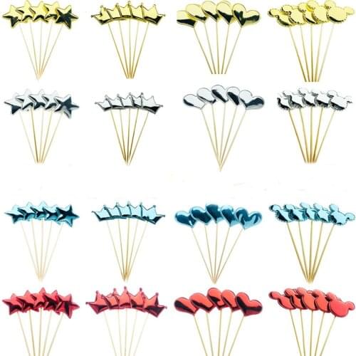 5pcs/lot Love Valentines Day Paper Cake Topper Crown Birthday Cake Toppers for Valentines Day Birthday Party Cake Decorations