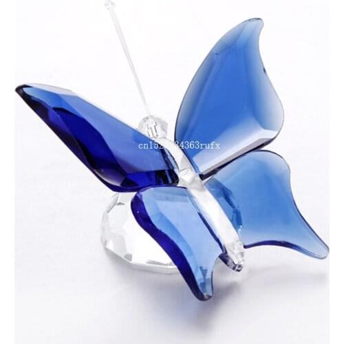 50pcs Crystal Flying Butterfly with Crystal Ball Party Favors Base Figurine Collection Cut Glass Ornament Wedding Gifts
