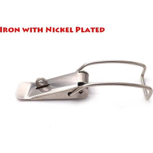 8pcs/lot IRON NICKEL PLATED 117mm Spring Toggle Latch Hasps Silver Tone Spring Loaded for Cabinet Cases Box Chests lock CK404