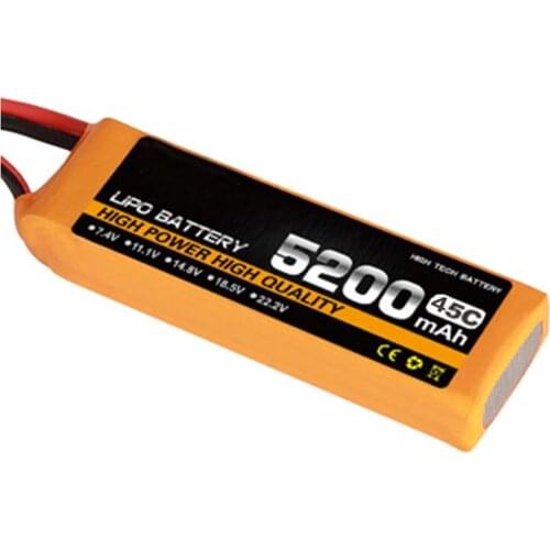 2s 3s 4s 5s 6s 45c 5200mah airplane model battery aeromodeling battery model aircraft li-polymer battery drone battery