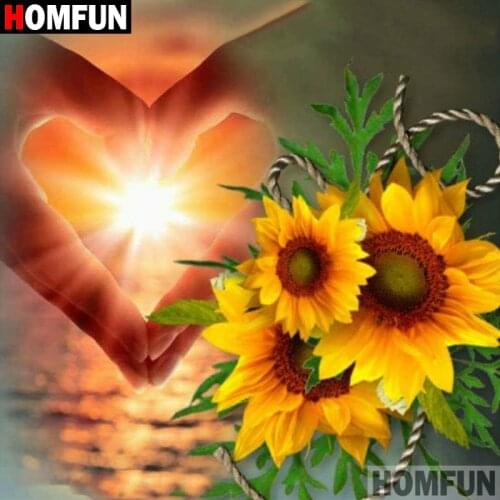 HOMFUN 5D DIY Diamond Painting Full Square/Round Drill "Hand Flowers" 3D Embroidery Cross Stitch gift Home Decor A02709
