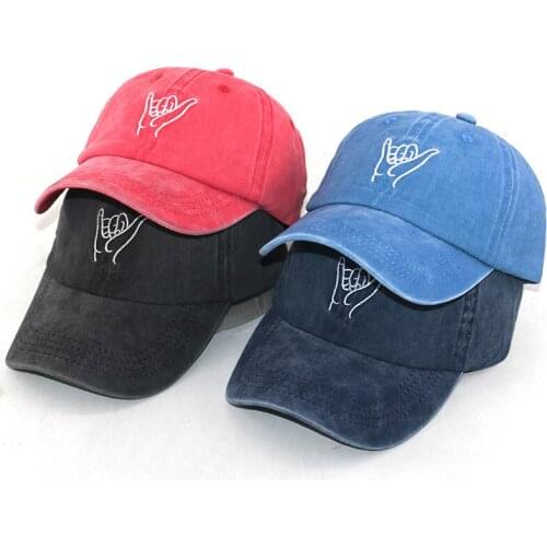 New finger embroidery baseball cap hat 100% cotton Washed fashion Baseball Caps Adjustable Hip Hop dad hats snapback unisex