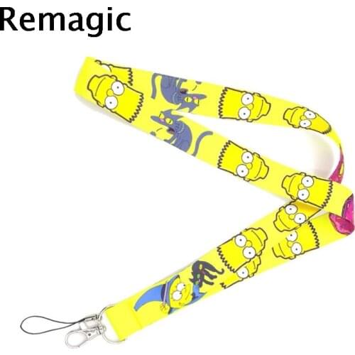 Funny Cartoon Characters Neck Strap Lanyards ID badge card holder keychain Mobile Phone Strap Gift Ribbon webbing necklace