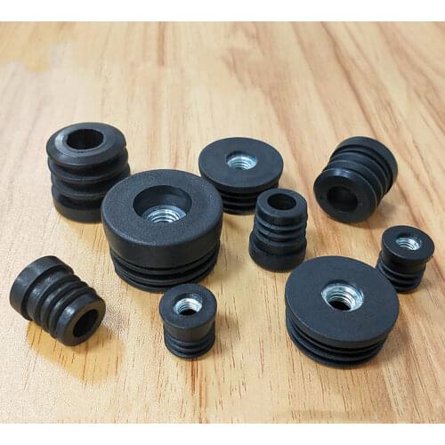 Black Plastic Round Caps M6 M8 M10 Hole Plug Nut Plug Protection Gasket Dust Seal End Cover Caps For Chairs Furniture