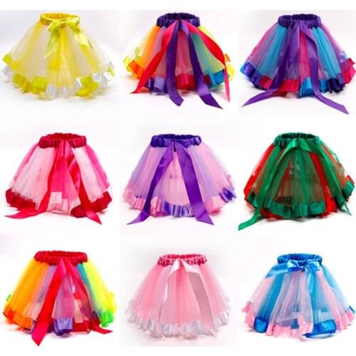 Fashion Baby Girls Rainbow Tutu Ballet Skirts Children Christmas Dance Skirts Tutu Skirt For 0-9Years Baby Girl Skirt