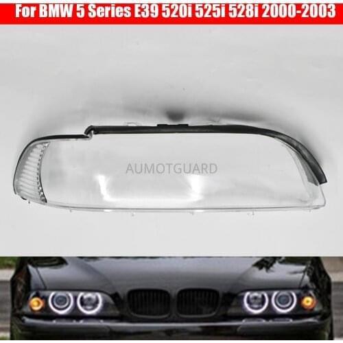 Headlight Lens For BMW 5 Series E39 520i 525i 528i 530i 2000 2001-2003 Headlamp Cover Replacement Front Car Light Auto Shell