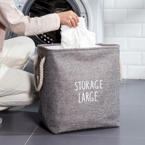 Cotton Rope Large Laundry Basket Organizer Collapsible Sorter Bag Storage Bin Dirty Clothes Laundry Hamper Kids Toys Basket