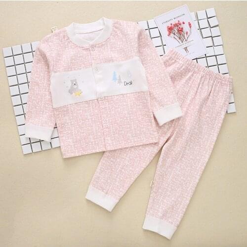 High Quality Baby Girl Outfit Set Spring Autumn Combed Cotton Long Sleeve Tops Pants 2pcs Casual Infant Boys Suits