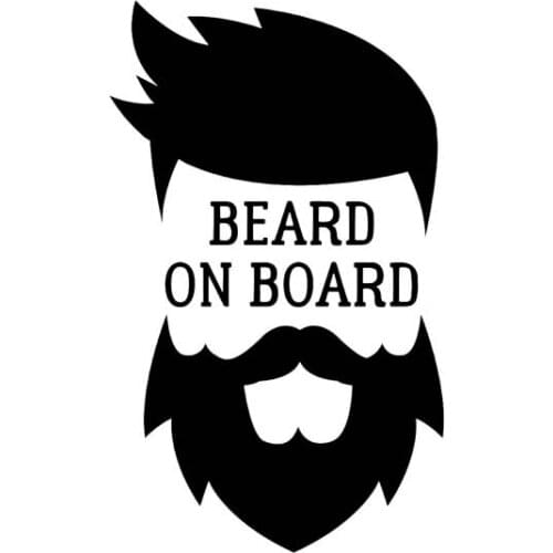 Creative Hair and Beard Funny Car Stickers PVC Personality Auto Body Windows Fashion Exquisite Decals Waterproof Decoration