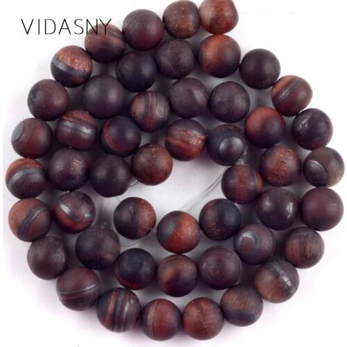 Natural Gem Stone Dull Polished Red Tiger Eye Round Beads For Jewelry Making 4 6 8 10 12mm Beads Diy Necklaces Bracelets 15