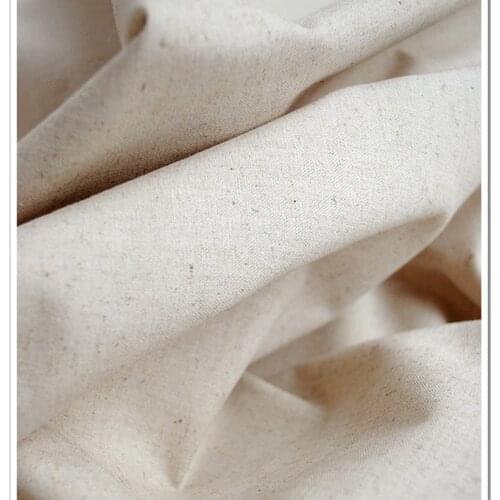 Top selling 150CMx45CM Light Beige Vintage Hemp Cotton Linen Fabric For Patchwork Sewing Dolls Painting Textiles Curtain Cloth