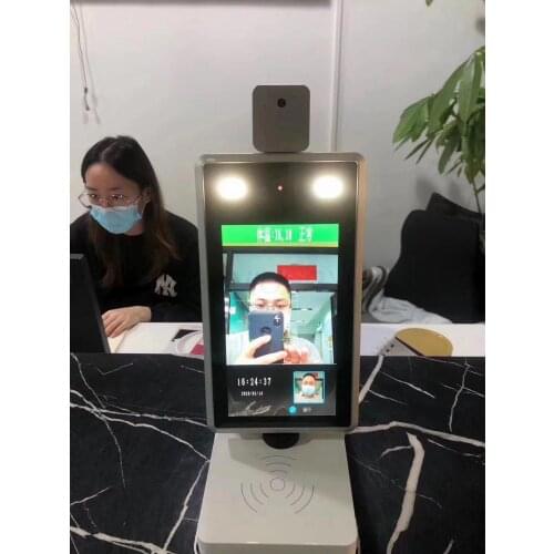 Face Recognition Camera Door Lock Time Attendance Clock Access Control Visual Image IP Camera Wiegand Fever Temperature Detector