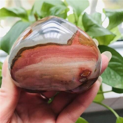 Natural Ocean Jasper Quartz Crystal Hand-Carved Heart Healing Reiki Decoration Natural Quartz Crystals