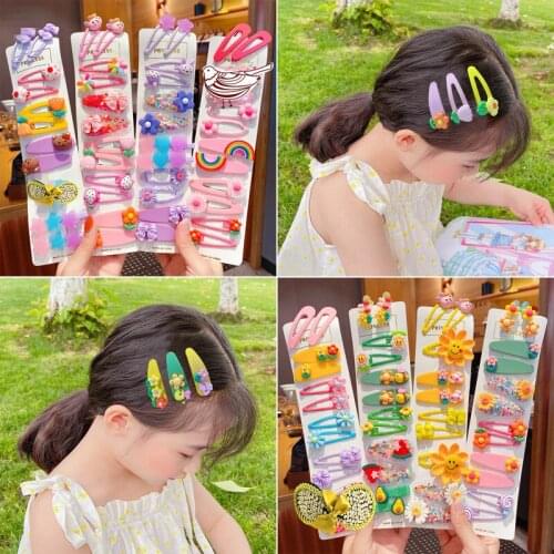 The new 2021 children bang broken hair hairpin baby hairpin bb lovely fruit headdress flower hair clip back of his head